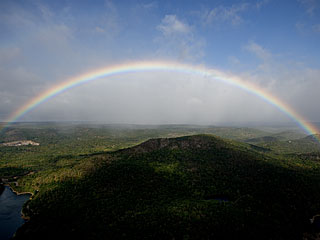 Aerial Photo Rainbow